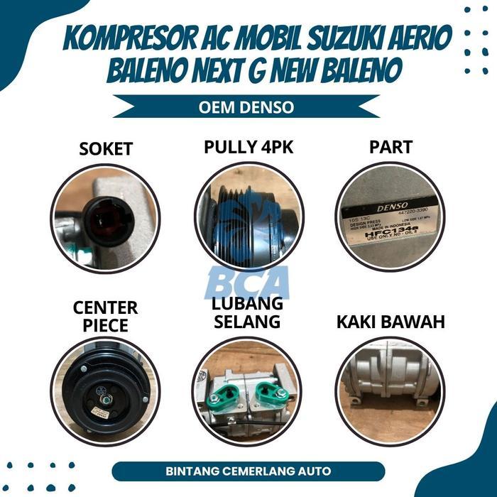 KOMPRESOR AC MOBIL SUZUKI AERIO BALENO NEXT G NEW BALENO