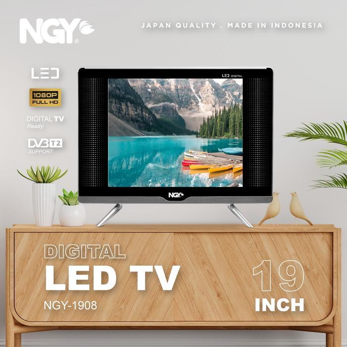 PROMO NGY LED TV Digital HD 19 22 in / Televisi HDMI USB 1908 2208 NAGOYA TERBARU