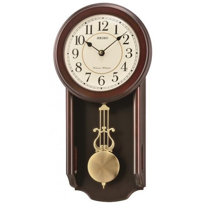 Ready Jam Dinding Seiko Dual Chimes Qxh063B Seiko Clock Qxh063B Original