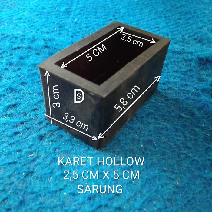 karet kaki hollow 2,5x5 cm sarung