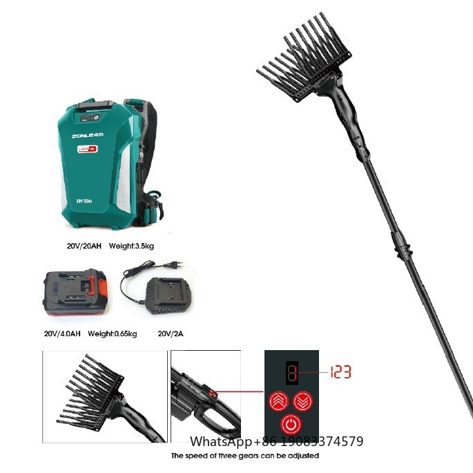 PROMO  20V Agriculture Equipment Mini Electric Olive  Harvester Picker Machine Combine Harvester Oli