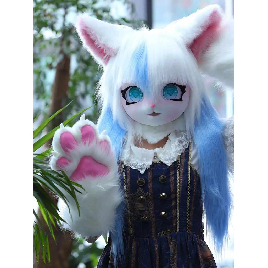 Fursuit Cosplay Headset Furry Costume Paw Head Base Comiket Furry Kig Kigurumi Animal Cat Rabbit