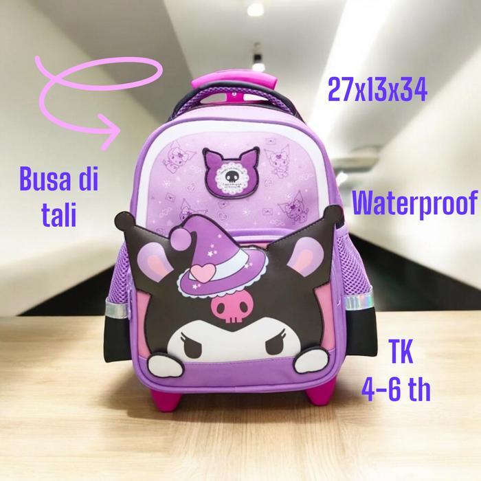Tas Trolley Anak Cinnamoroll Sanrio Troli Kuromi Koper Melody Dorong