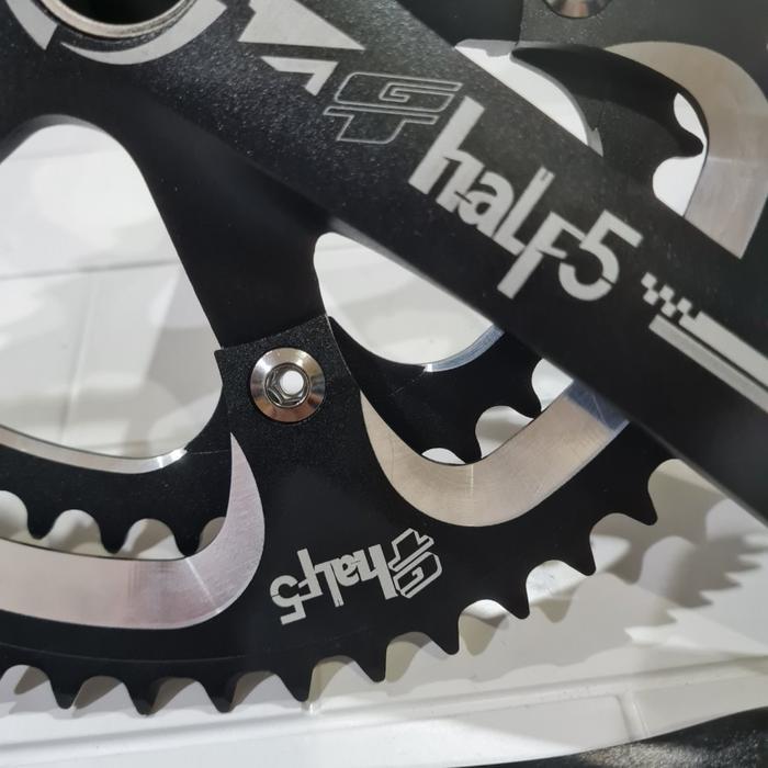 Crankset Double Gt Half5 44 52 44T 52T Crank Arm Set Chainring Litepro