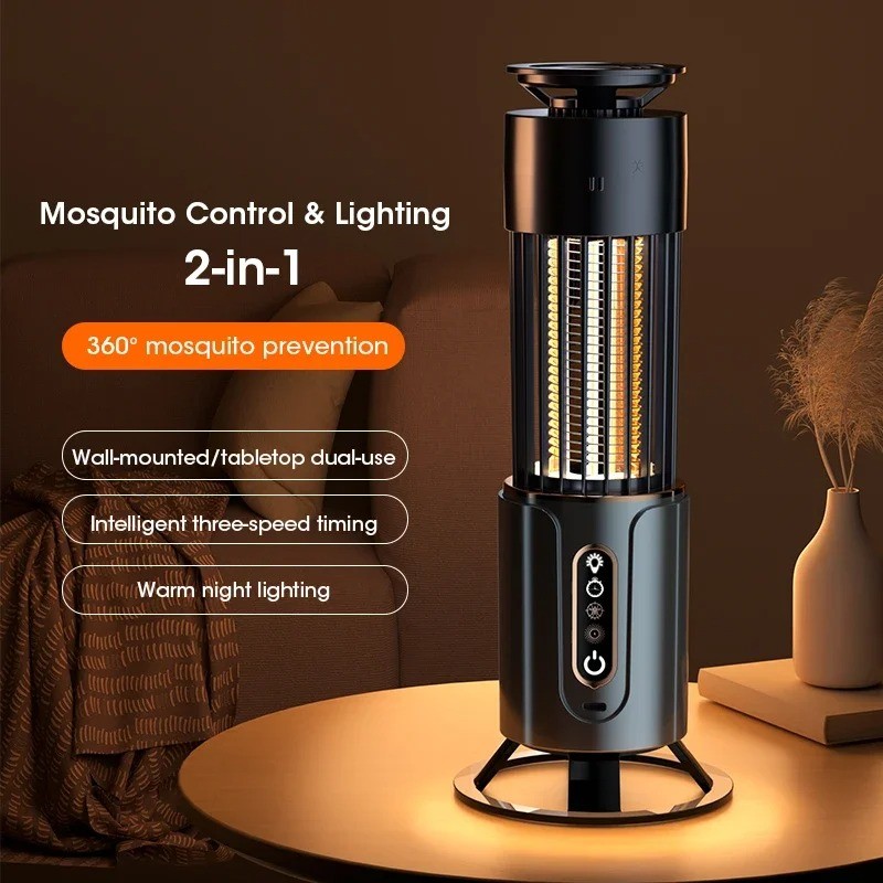2-In-1 Mosquito Killer Lamp Mute Anti-Mosquito Lamp Rechargeable Mosquito Repellent Electronic