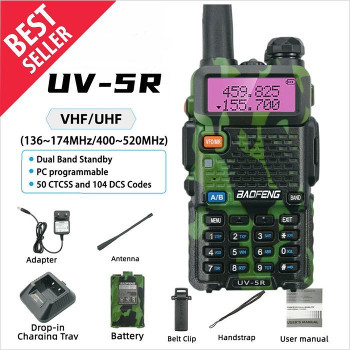 Radio HT Bopeng UV Original Bofeng UV 5R UV5R Dual Band VHF UHF Army