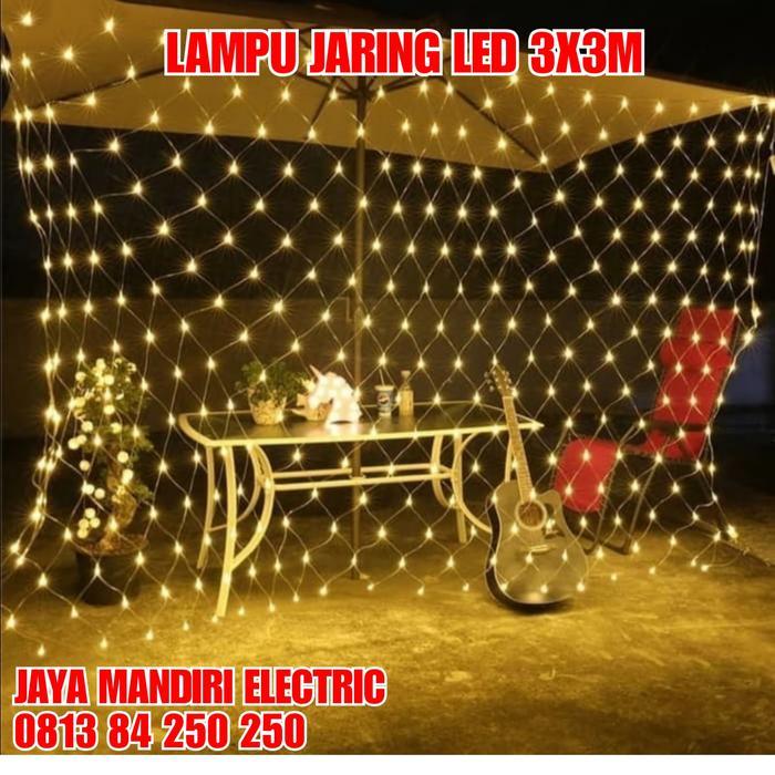 LAMPU NATAL JALA LED / LAMPU HIAS JARING LED PUTIH KUNING LAMPU DEKOR
