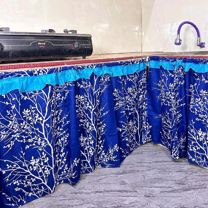 Paket 4 Pcs Gorden Kolong Dapur Bahan Katun Hordeng Kain Korden Original