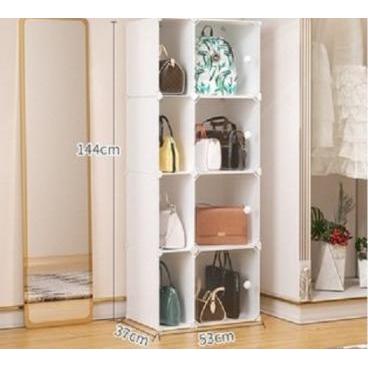 delonfx- Rak Tas Rak Serbaguna Portable Lemari Minimalis Penyimpanan