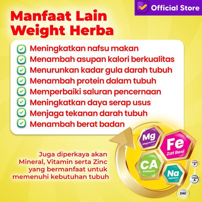 Susu Penambah Berat Badan Weight Herba Rendah Gula 100% Original #Gratisongkir