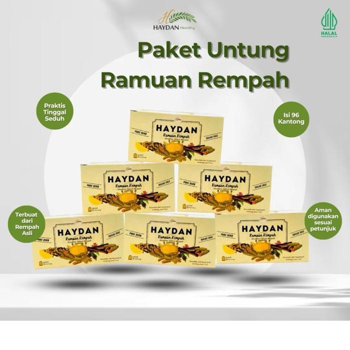 Paket Hemat Haydan Rr 6Box Teh Haydan Ramuan Rempah Terbaru 