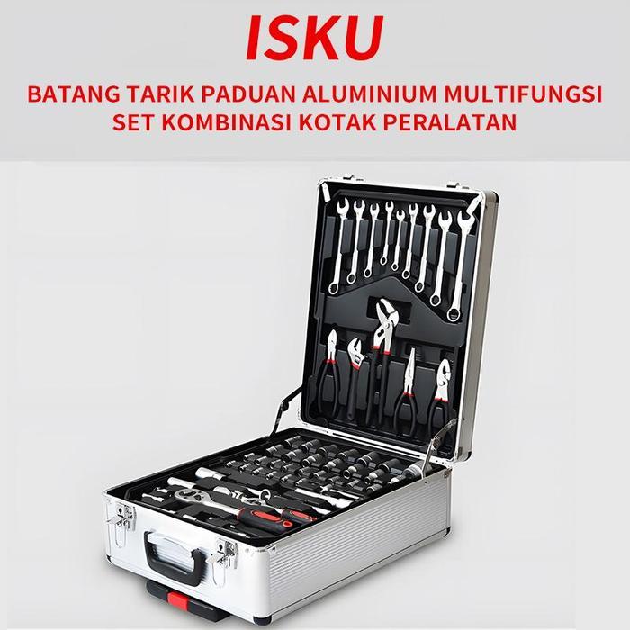 Promo IskuTool Kit 187 Pcs Perkakas Bengkel Tool Set/Koper Set Perkakas Bengkel/Alat Bengkel