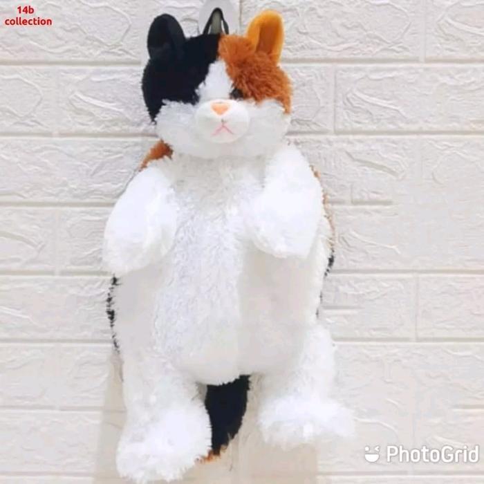TERPERCAYA tas ransel boneka kucing tas ransel wanita