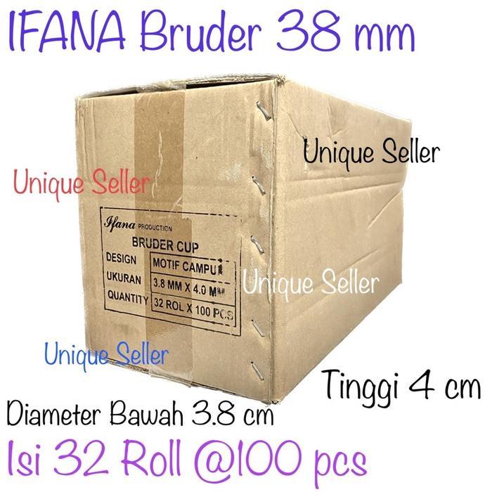 [1 Dus] Ifana Bruder Muffin Cup 38 mm isi 32 Roll @100 pcs / Cupcake Case Ifana 3.8 cm / Cup Ifana