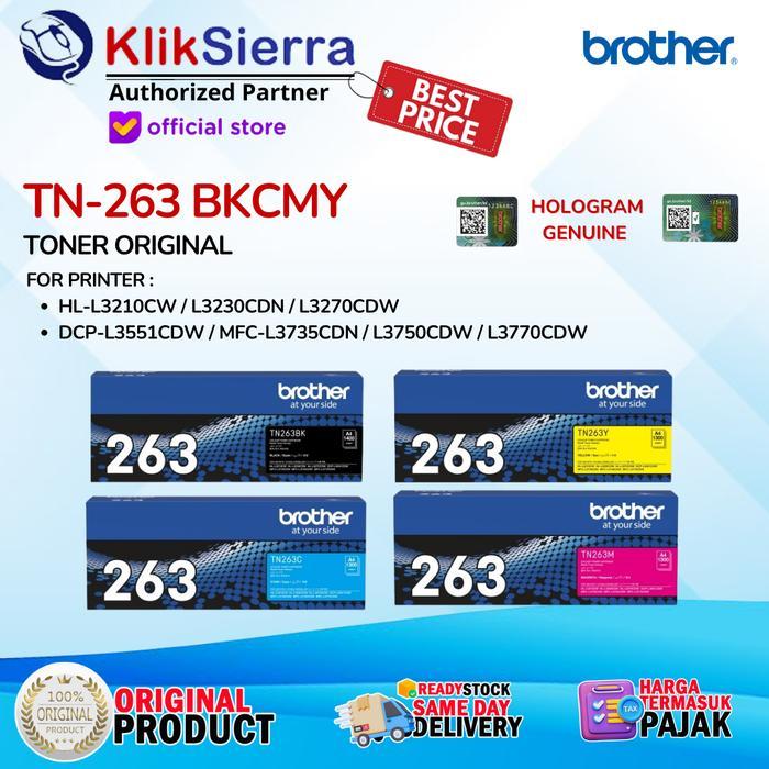 Brother Toner Tn263 Tn-263 Bkcmy Tn-263Bk Tn-263C Tn-263M Tn-263Y - Toner Original For Printer