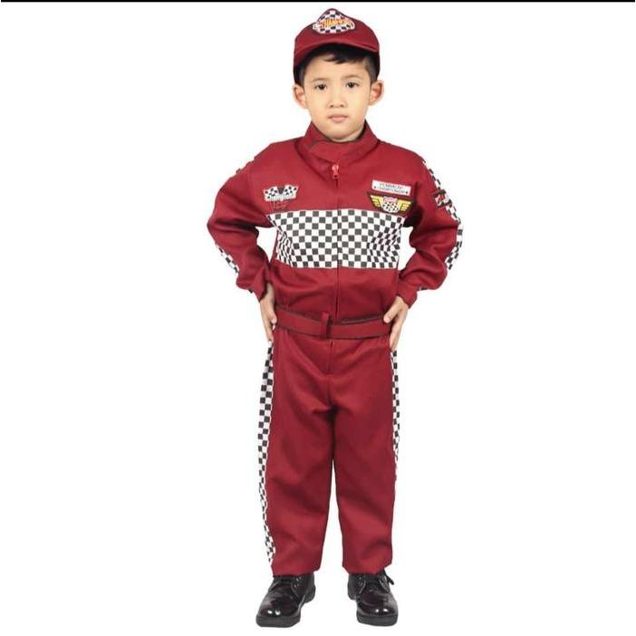 pembalap anak kostum Baju Profesi Anak Kostum Pembalap Pakaian Tema Anak Usia 34 Tahun kostum pembal