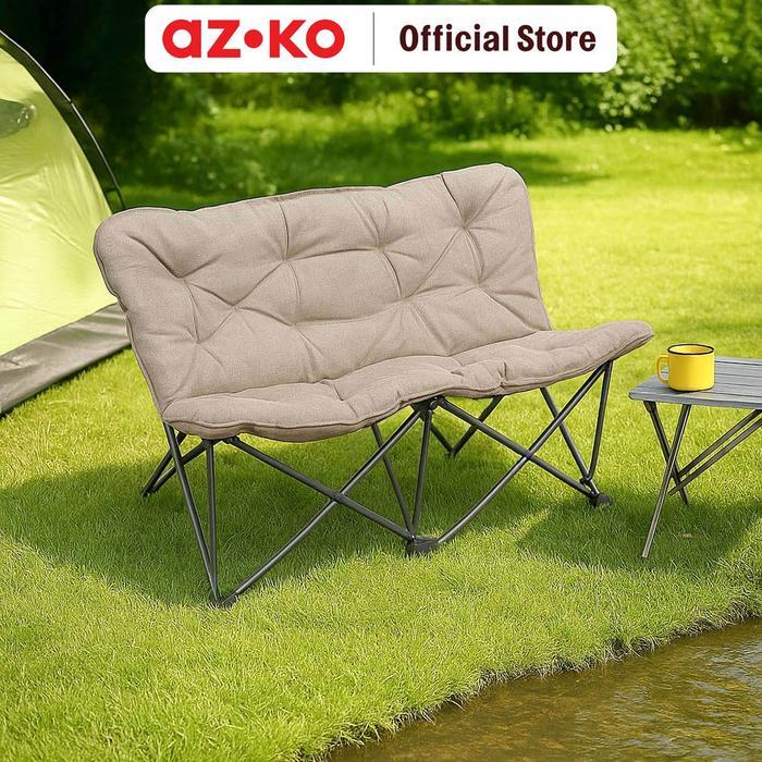TERLARIS AZKO Soleil Kursi Camping Lipat Big Butterfly - Cokelat Muda Folding Chair Kursi Memancing