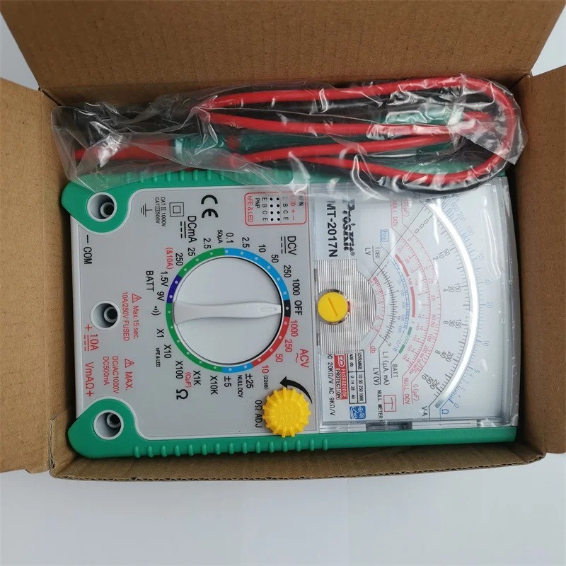 Pro'sKit Analog Pointer Multimeter MT-2017 MT-2019 Safety Standard Protective Function Ohm Test