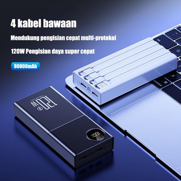 Kualitas Terbaik Ugreeu Powerbank Fast Charging Pd 120W 80000Mah Smart Digital 80000Mah 4In1 Type-C