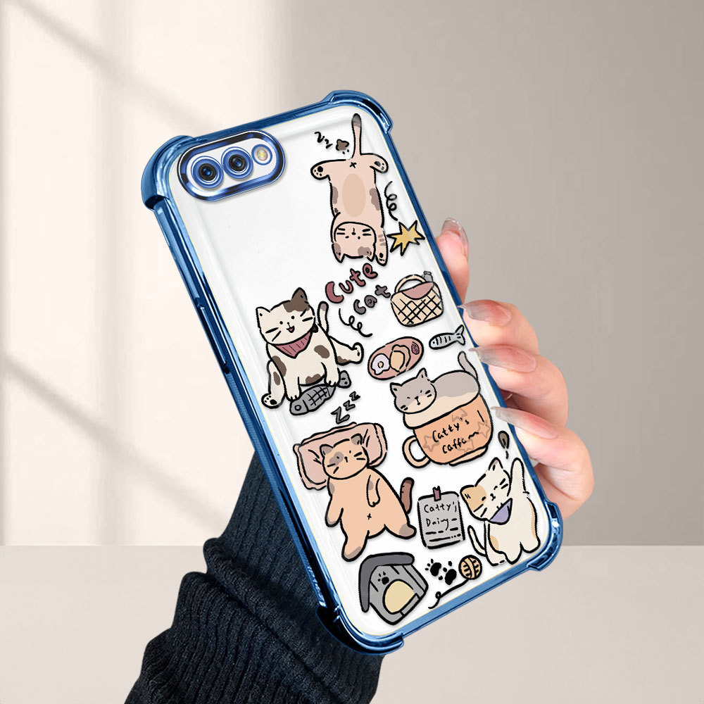 Casing HP Softcase Bening Transparan Anti Jatuh Pelindung Kartun Lucu Untuk OPPO A3S A12E Ready Mura