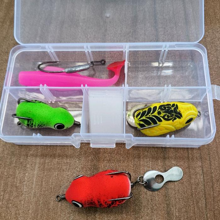 Paket Umpan Casting Softfrog + Box - Umpan Casting Softfrog dalam Box - Fishing Soft