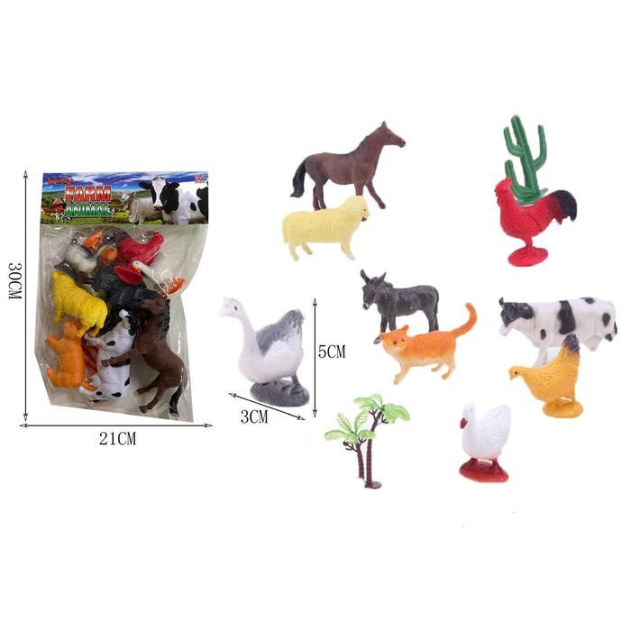Mainan Binatang Karet Farm Animal 12pcs
