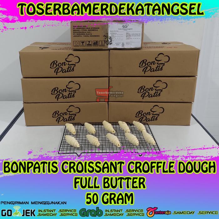 BONPATIS Croffle Croissant Dough Frozen FULL Butter 50gr (Min 10 Pcs)