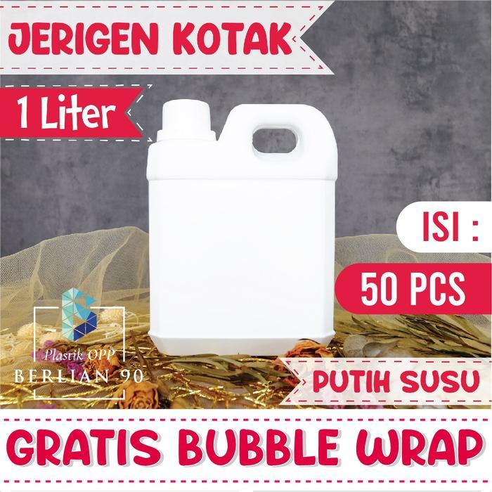 ( 1 PACK ) Jerigen 1 Liter / Botol Plastik 1 lt / Jerigen Kotak 1000 ml