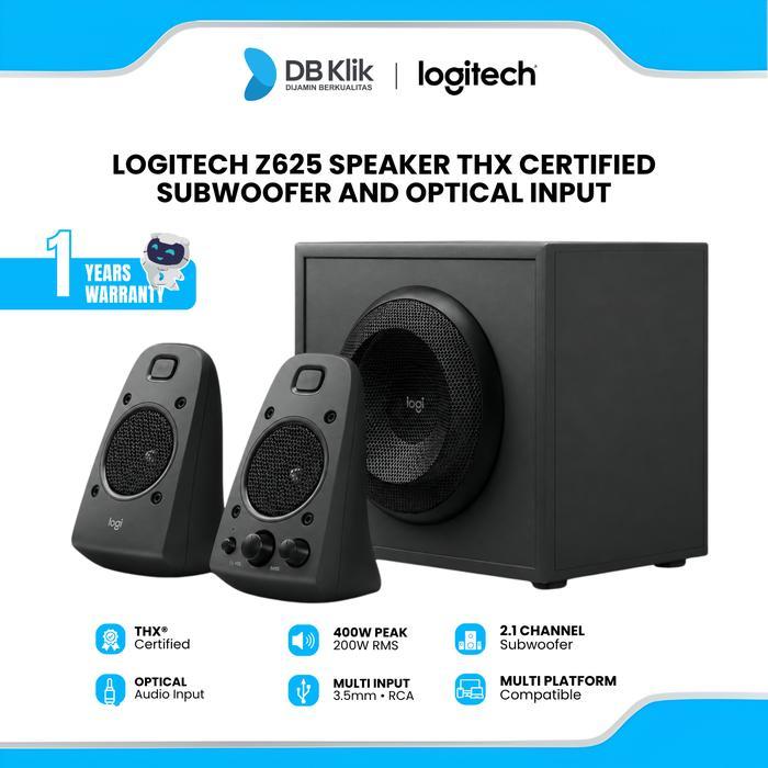 Speaker Logitech THX Sound Z625 with Subwoofer and Optical Input- Z625