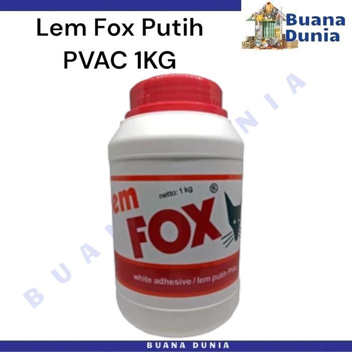 READY Terlaris Lem Fox Botol 1000g Lem Putih PVAC Lem Kayu 1 KG Lem Kertas Promo Murah