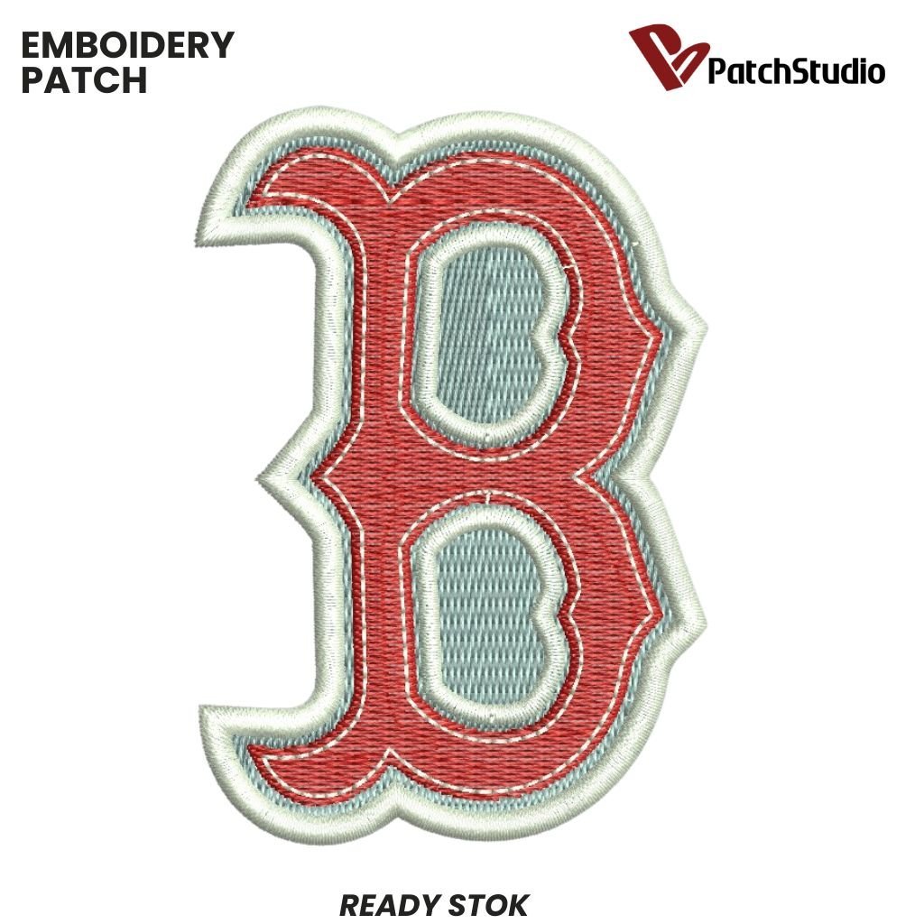 PUTIH-244 BOSTON RED SOX B WORLD SERIES MLB | PATCH BORDIR GAMBAR LOGO EMBROIDERY TEMPELAN - THE PAT