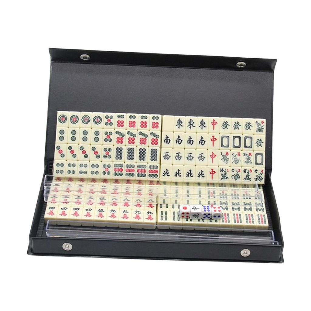 Chinese Mahjong Game Set with Dices Leisure Time Game Friends Leisure Time for Home