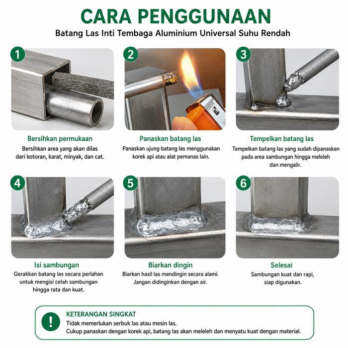 SALE!! 1 Pack Las Patri Alumunium Bakar Tambal Bolong Sambung Alumunium Las Patri
