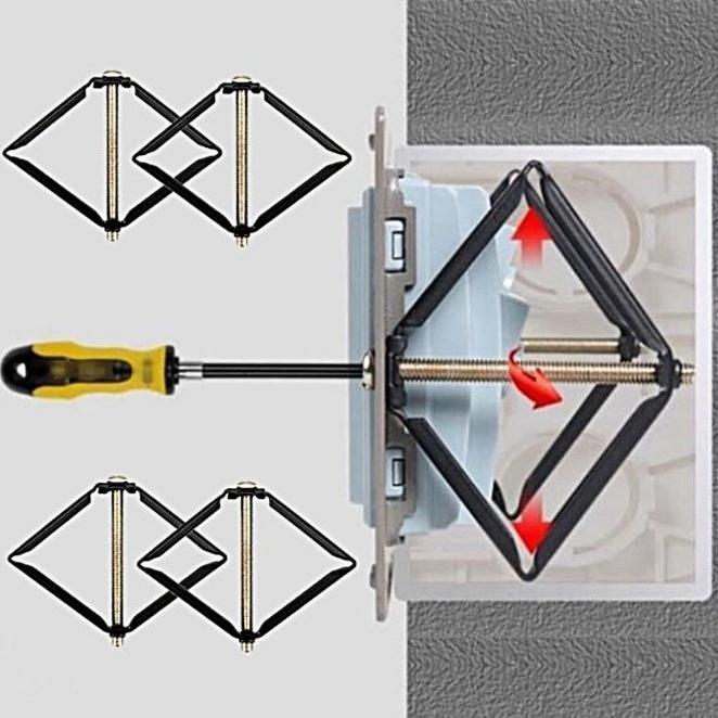 SALE GTT 2Pcs Kotak Perbaikan Sekrup Steker Tempel Switch Soket Tanpa Inbow