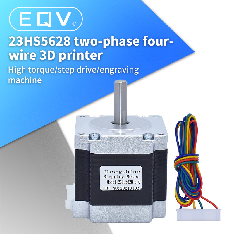 Alkhzaban Nema23 23HS5628 4 Lead Nema 23 Stepper Motor 57 165 Oz-in 56mm 2.8A 6.35mm/8mm TB6600 CNC 