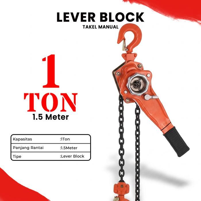 Aoge Lever Block 1-6 Ton X 1.5M Lifting Hoist