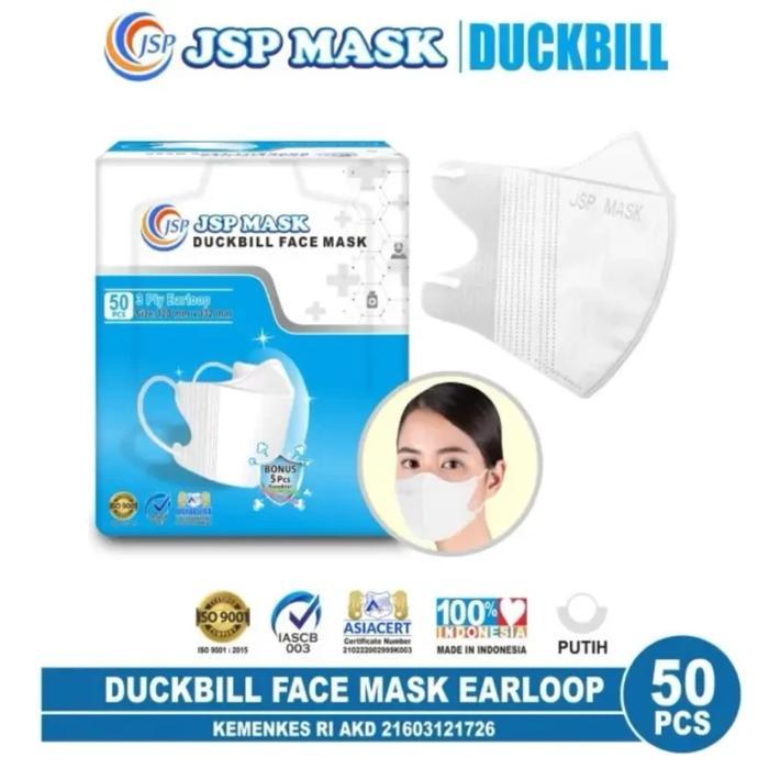 JSP MASK DUCKBILL FACE MASK MASKER MEDIS ISI 50 PCS