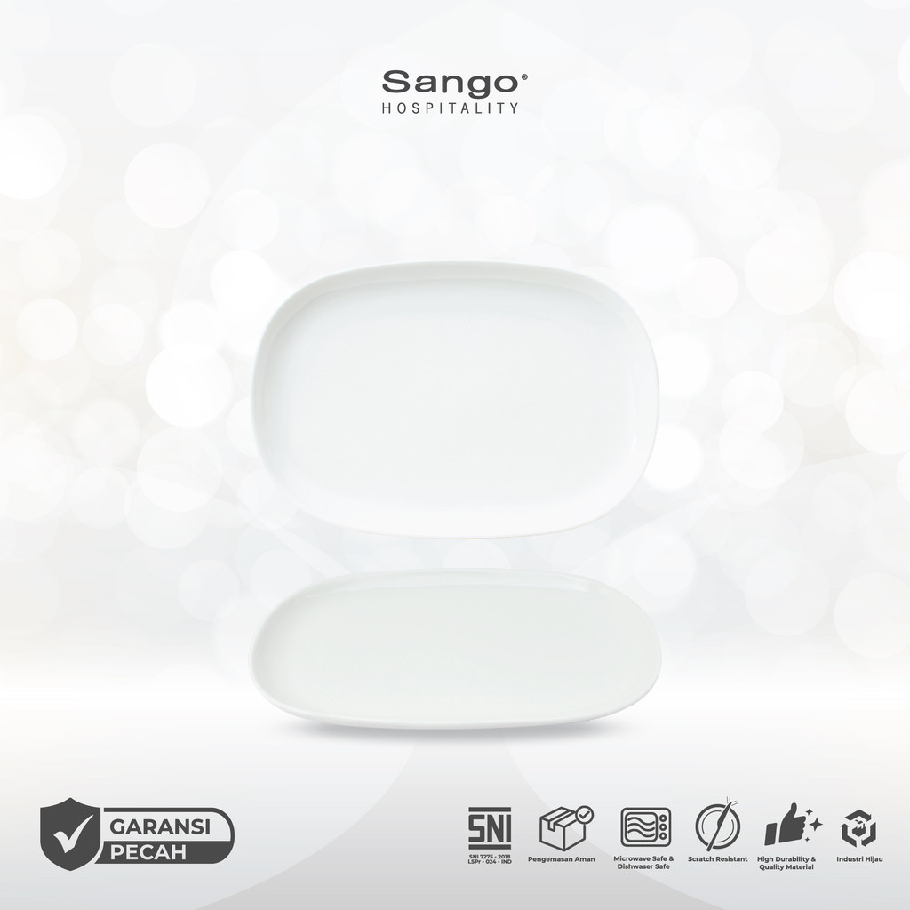 Sango Ora White Piring Saji/Platter Kecil Small Platter Keramik Hotel Restoran Cafe