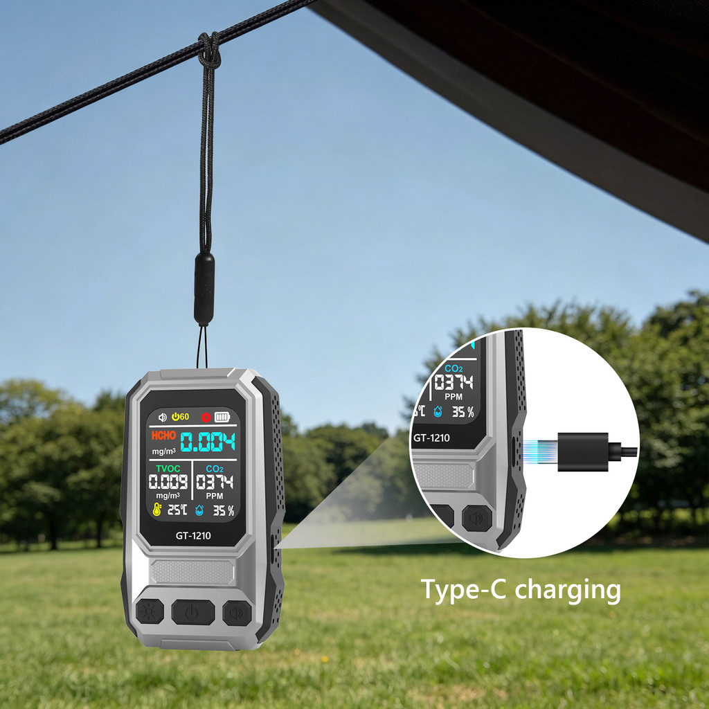 Newly 5 In 1 O2 HHO TVO Tester Air Quality Monitor Temperature Humidity Meter Gas Detetor O2 Meter