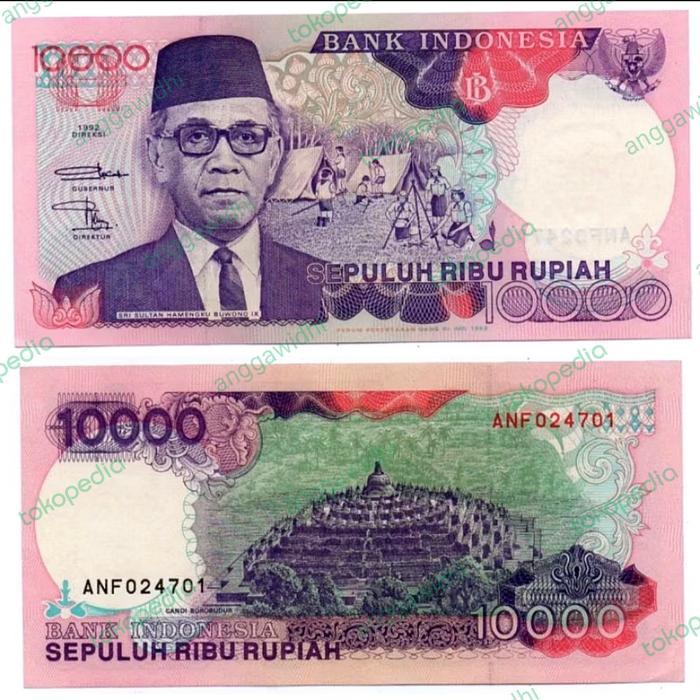 Promo 10000 Rupiah Hamengku Buwono Tahun 1992 Original