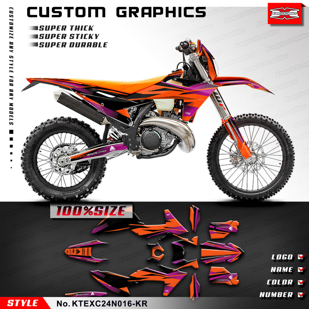 KUNGFU GRAPHICS Dirt MX Sticker Kit for KTM 150 250 300 350 450 500 EXC EXCF XCW XCFW 2024 2025,