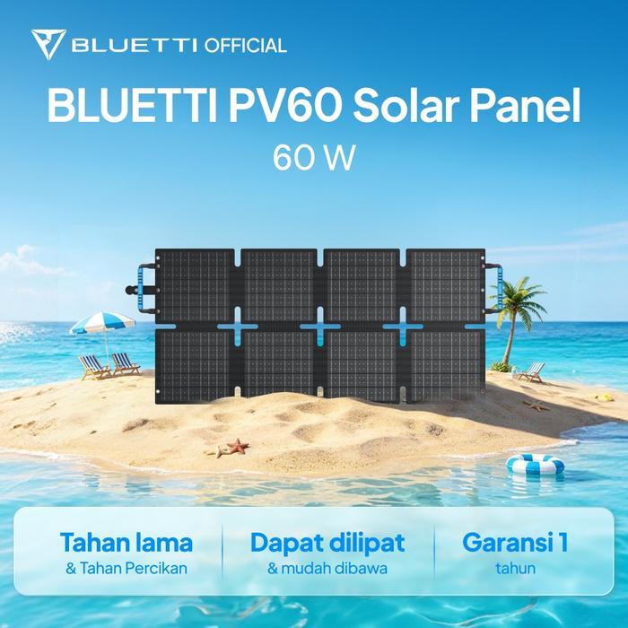 BLUETTI Sora 60W Solar Panel - 60W for Portable Power Station AC2A Foldable Solar Charger for Hiking
