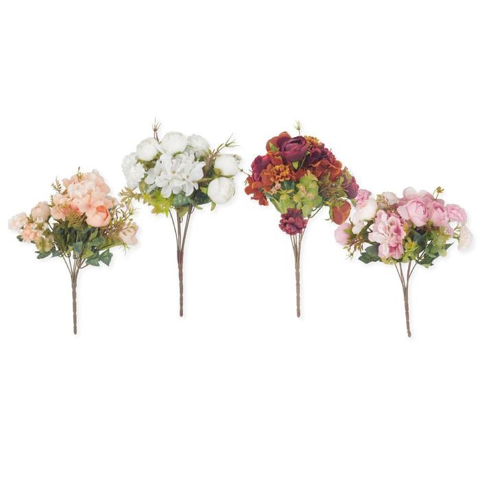 Handbouquet Bunga Artificial Hiasan Dekor Mix Rose Hydrangea Carnation Buket Lamaran Wedding Meja