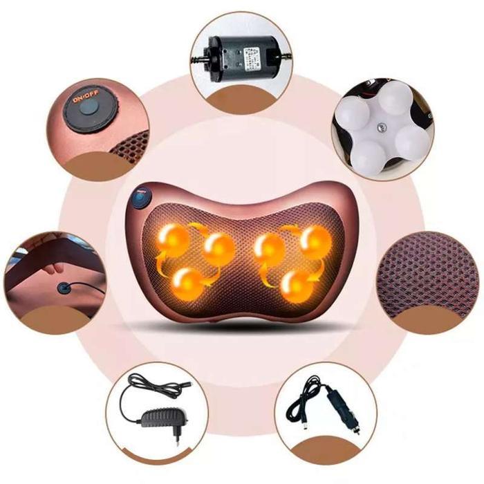 BANTAL PIJAT LEHER 8 BOLA UNTUK DI MOBIL DAN RUMAH BERKUALITAS