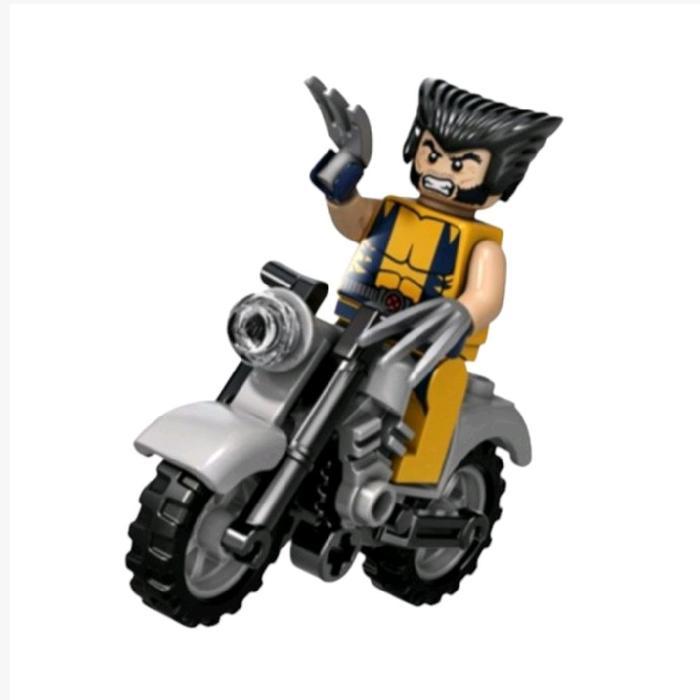 LEGO SH0017 - Wolverine - Hair, Dark Blue Hands (6866)