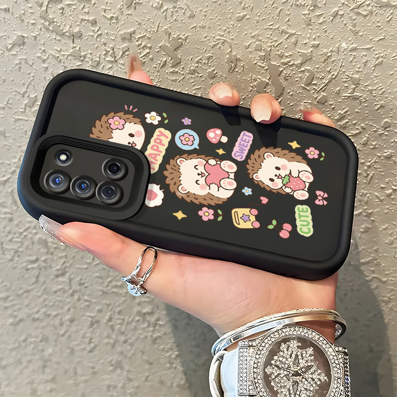 Casing Hp OPPO A52 OPPO A72 OPPO A92 Case Landak kecil Buah & Bunga Imut Banget Kasing Promo Cesing 