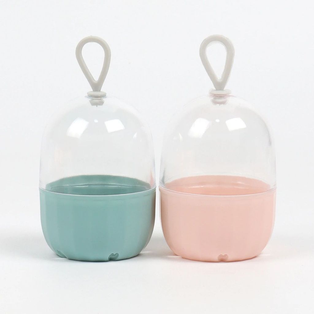 Macaron Color Transparent Storage Box 2Pack, Random Color Does Not Include Beauty Eggs, Portable
