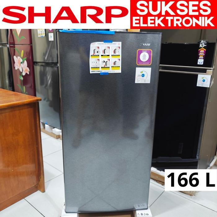 KULKAS 1 PINTU SHARP SJ-N182N-HS LEMARI ES SJ N 182NHS 182 NHS 182N SILVER ABU BESAR