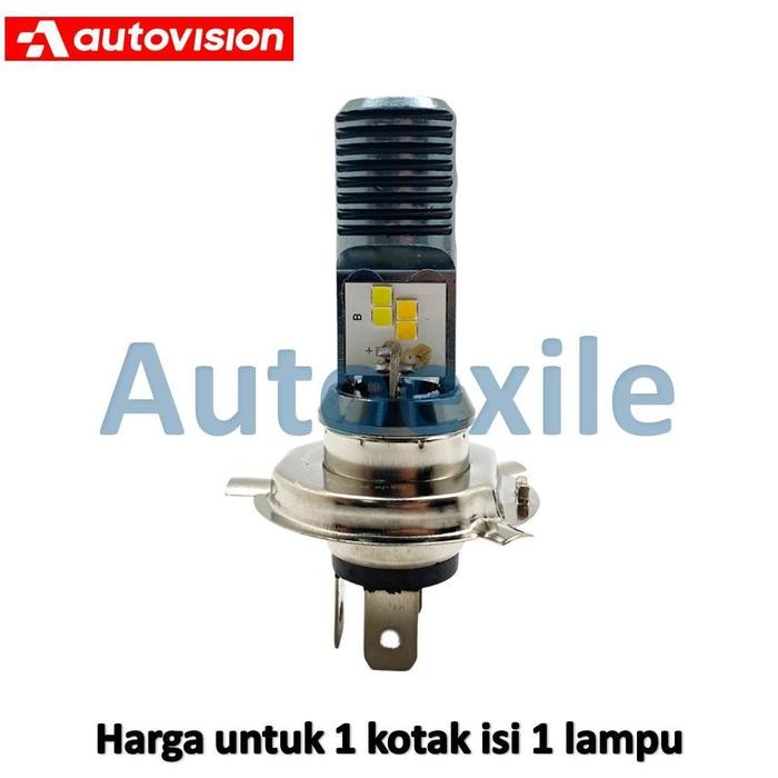 Autovision Nitro Super Bright LED HS1 H4 DC Combo Dual Color Kuning Putih Lampu Motor Verza New