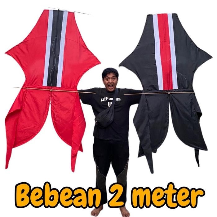 ] Layangan Bebean Kain 2 meter Jumboo - Layang layang Bebean knockdown - Layangan bebean Kain